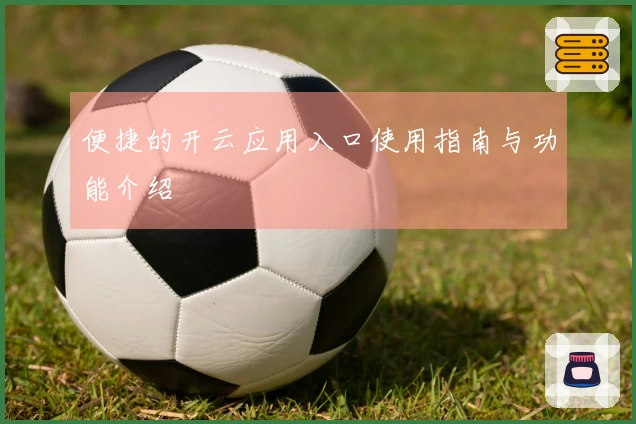 便捷的开云应用入口使用指南与功能介绍